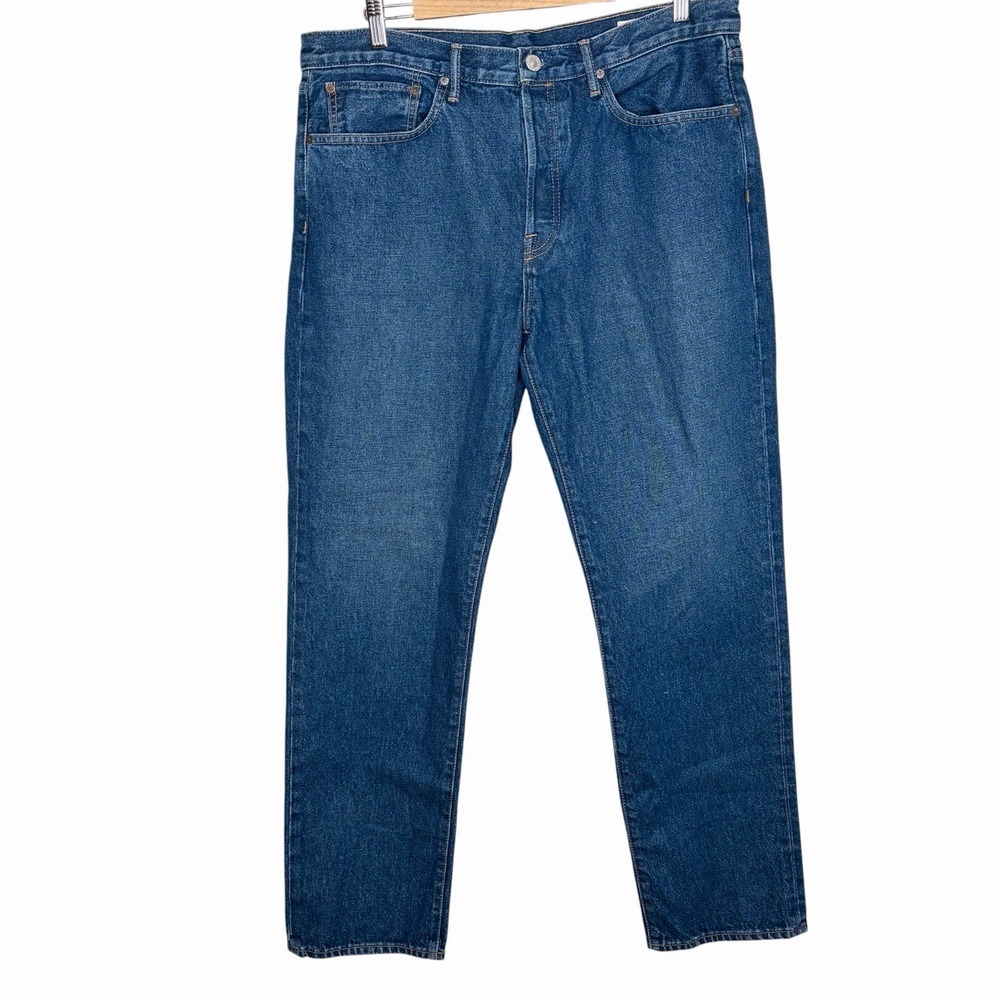 AYR The Normie Jeans Mens Size 36x32 Straight Leg Medium Wash Blue 100% Cotton